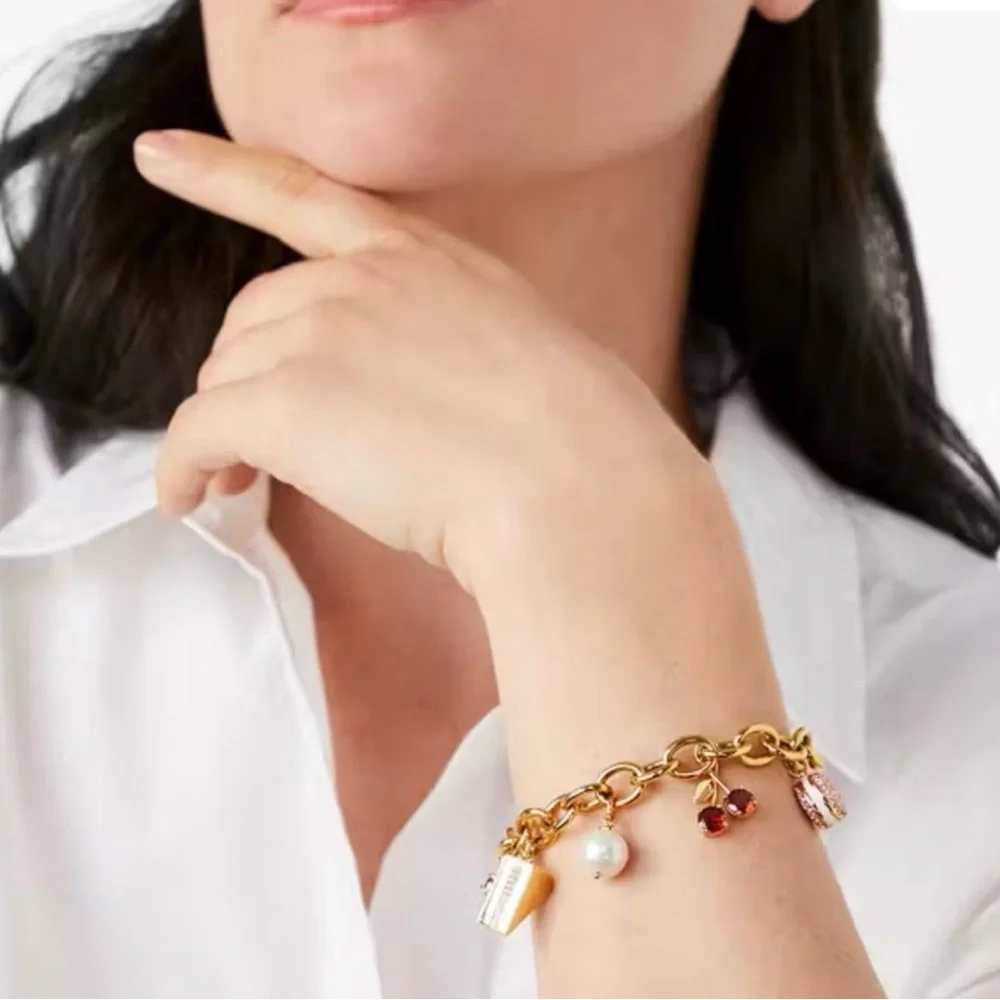 KATE SPADE 🍰 Pastry Shop Charm Bracelet NWT - Picture 6 of 7